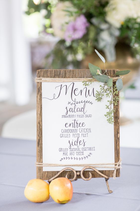 Top 25 Best Wedding Menu Display Ideas On Pinterest Rustic Rustic Elegant Fall Wedding At Cedarwood