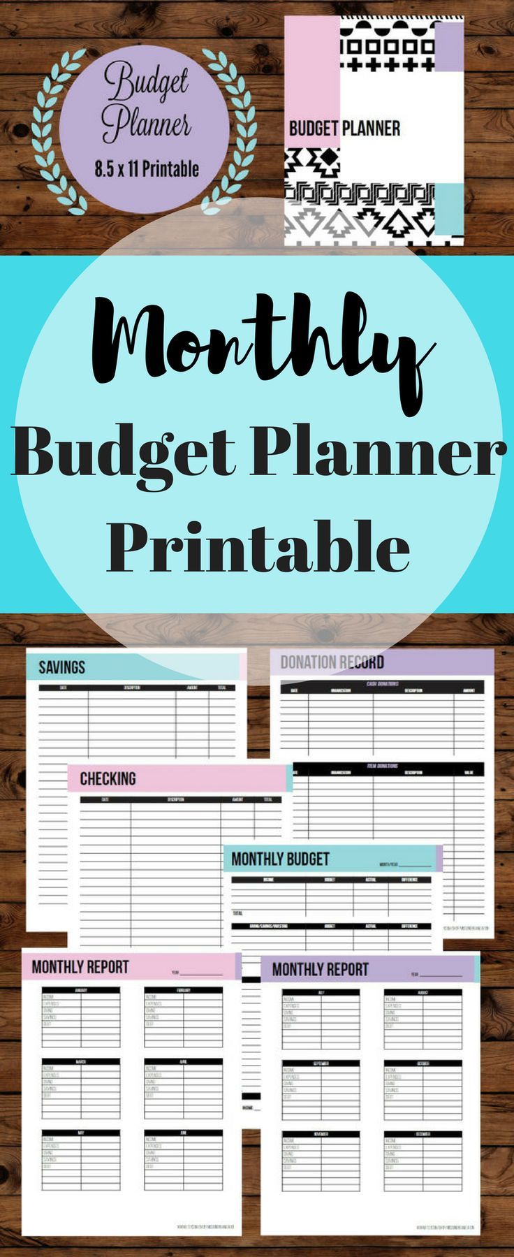 monthly budget planner printable