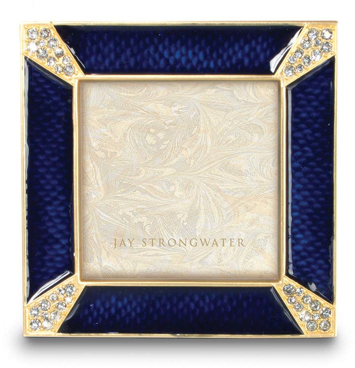 Jay Strongwater Leland Indigo Pave Corner 2 Square Picture Frame In 2021 Jay Strongwater Picture Frames Heart Picture Frame