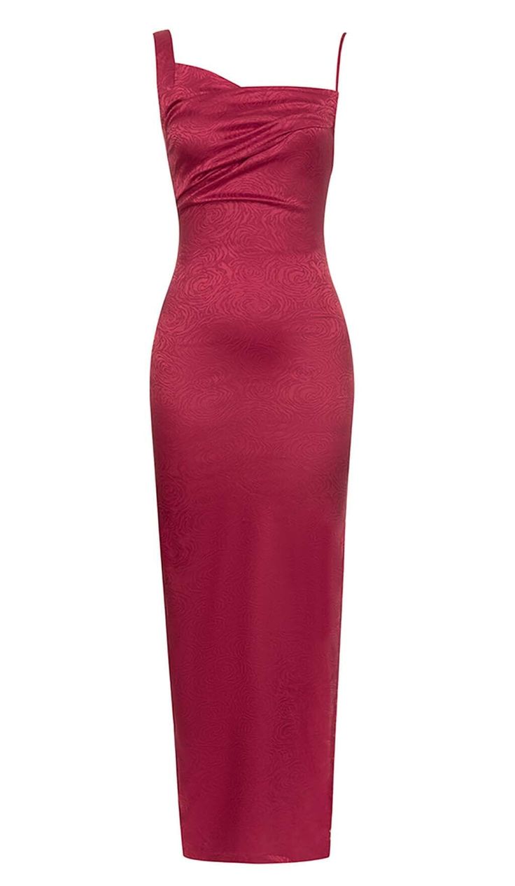 STRAP SATIN MAXI DRESS IN RUBY RED | Satin maxi dress, Maxi dress, Red ...