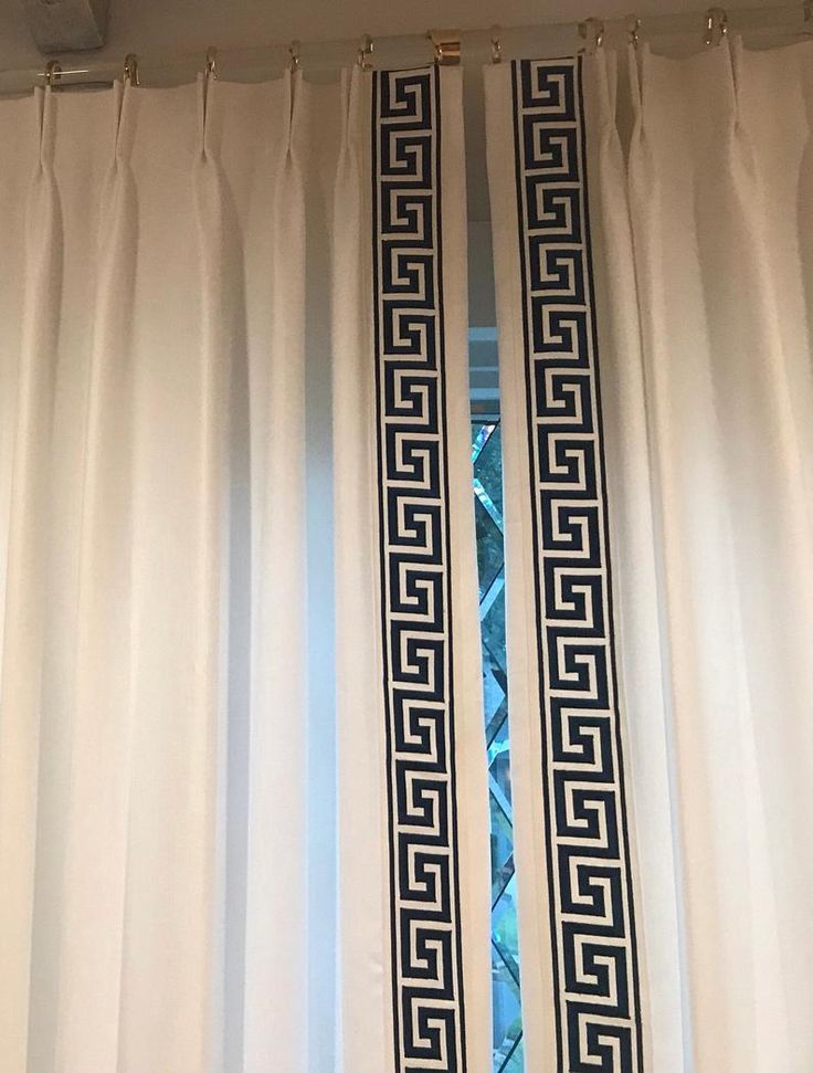 By The Yard Wide Trim 4 Inches Greek Key Tape Curtain Curtains Inches Wide Greek Key Tape Trim, Greek Key Curtain Panels