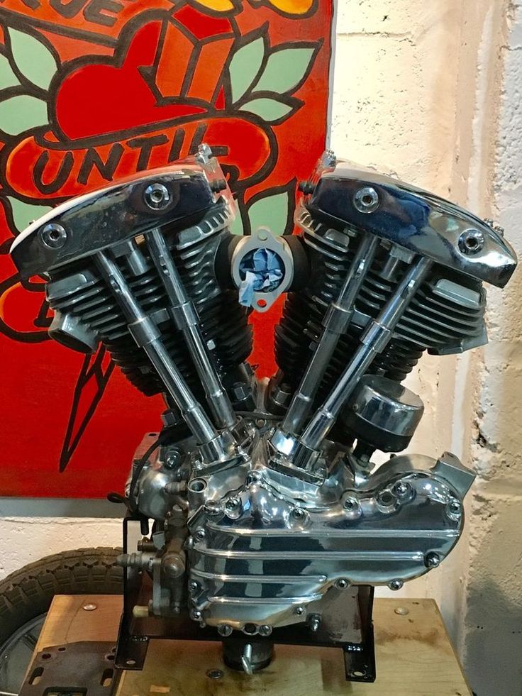 1958 Harley Davidson Panhead Shovelhead Engine Motor Polished TITLE in
