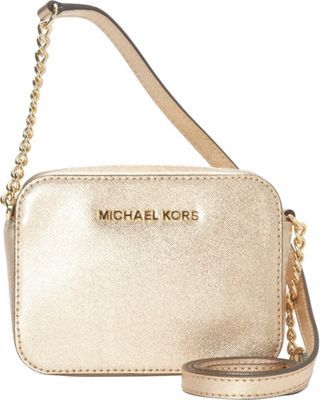 MICHAEL Michael Kors Jet Set Travel Crossbody Bag Pale Gold - #womens #fashion #