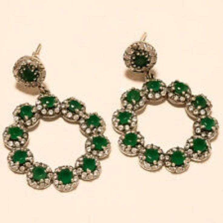 Natural Zambian Emerald Earring 925 Sterling Silver Statement Fine Jewelry Gifts Natural Zambian Emerald Earring 925 Sterling Silver Statement Fine Jewelry Gifts
