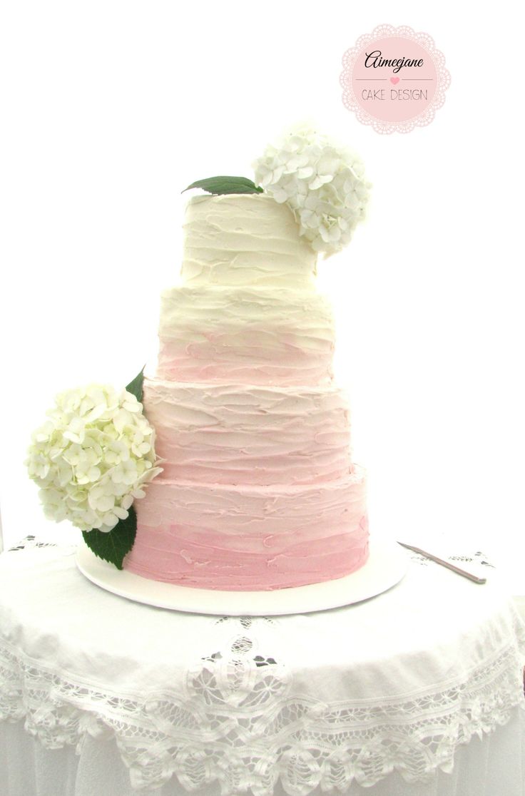 Rough Iced Ombre Wedding Cake Rough Iced Ombre Wedding Cake