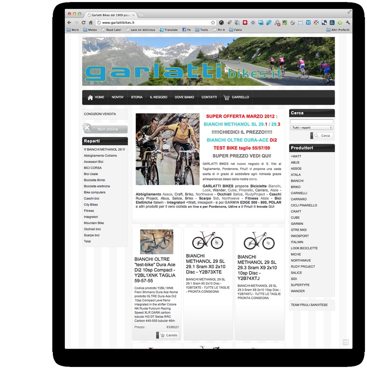 Www Garlattibikes It Web Design Marketing E Commerce