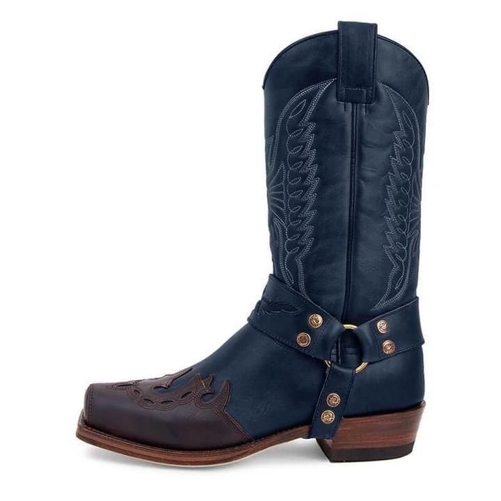 Men S Round Toe Cowboy Boots Suede Cowboy Boots Mens Suede Cowboy Boots Mens Cowboy Boots