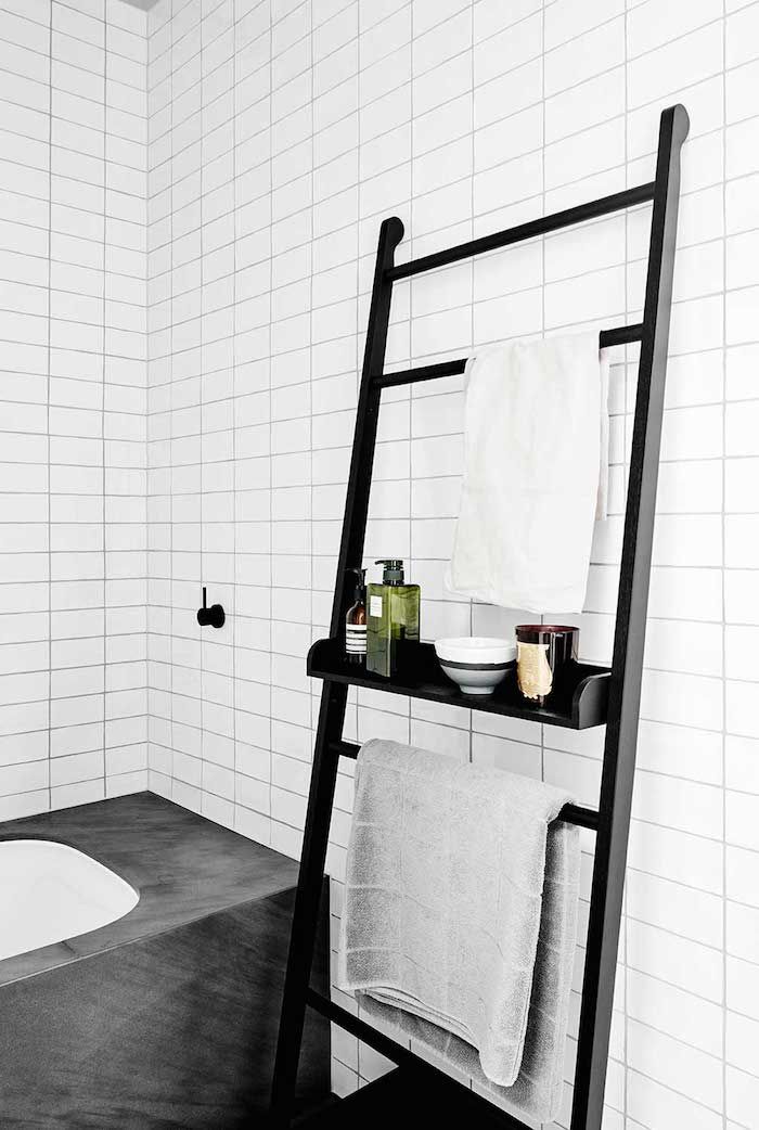402 Best Gorgeous Homes Bathrooms Images On Pinterest Love This Instead Of Wall Mounted Towel Bar Bathroom Blackblack