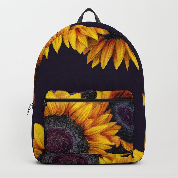 Colorful Yellow Flower Backpack