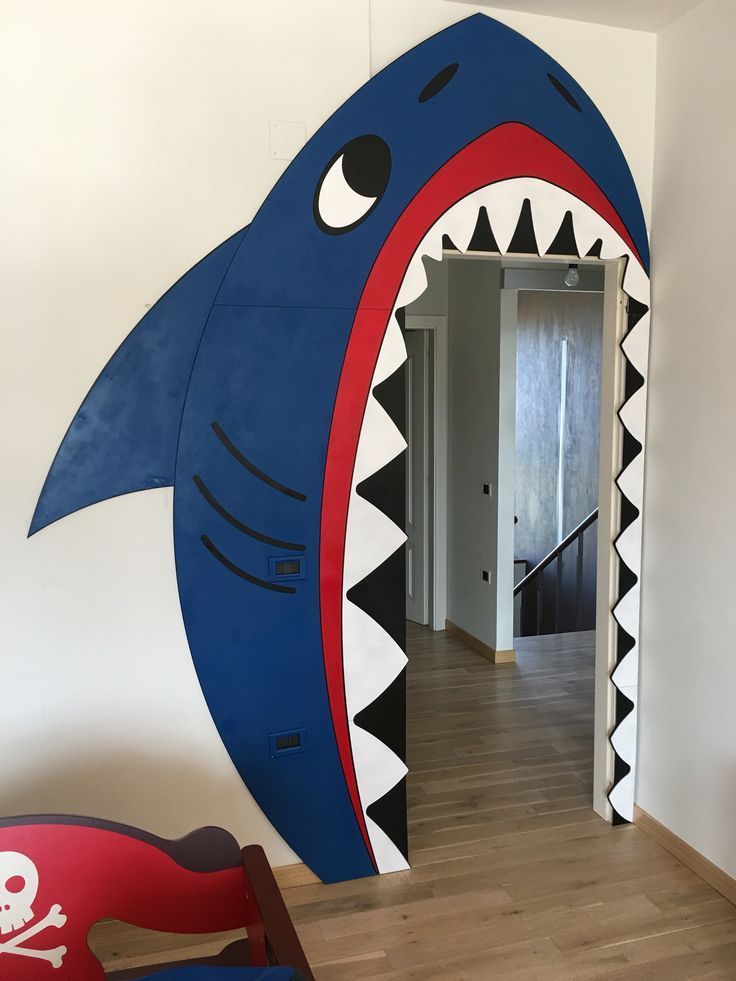 DIY Shark Türdekoration Wagst du es durch? #Dekoration #DIY #Tür # ... #dekor...