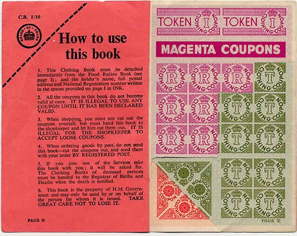 Ww2 ration book coupons