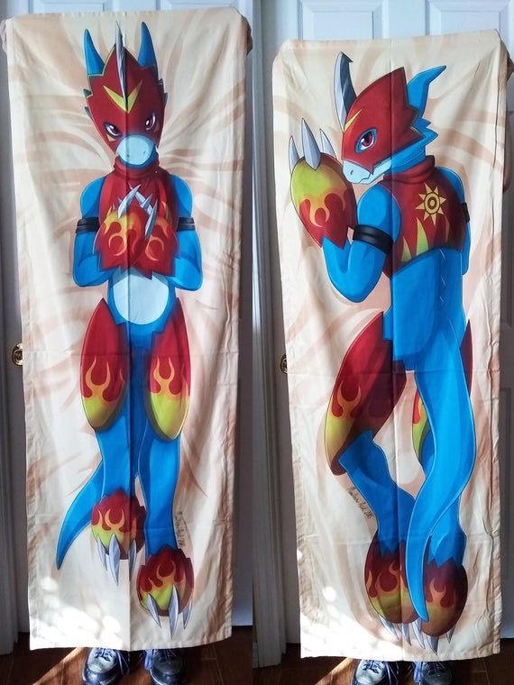 Flamedramon Digimon Double Sided Pillow Flamedramon Digimon Double Sided Pillow