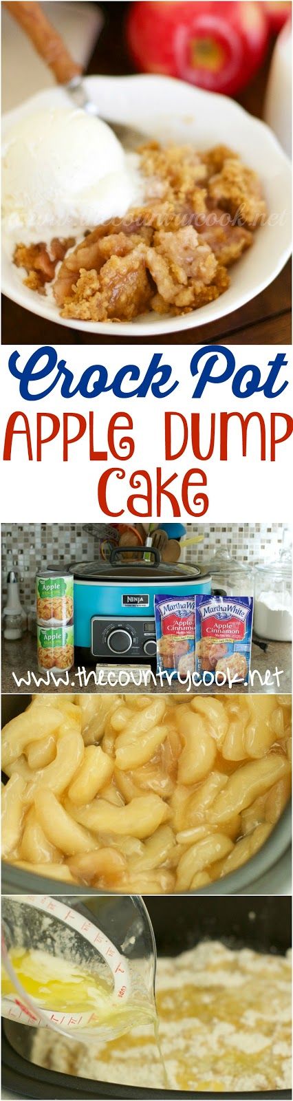 Apple Cobbler In Crock Pot With Spice Cake Mix Apple Cobbler In Crock Pot With Spice Cake Mix