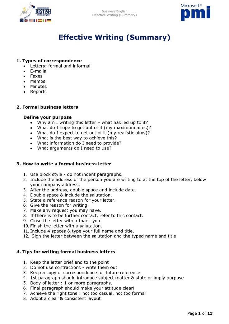 001 Writing Formal Business Letters DOC Business Letter 001 Writing Formal Business Letters DOC Business Letter