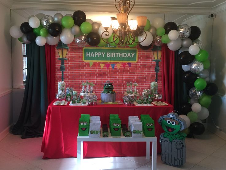 Oscar the Grouch Birthday Birthday party themes, Birthday, Party themes