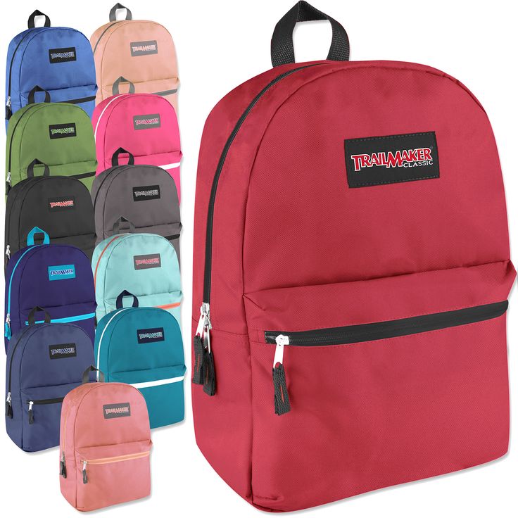 Pink Lavender Light Blue 17/" Trailmaker Stylish Mesh Girls Backpack Gym Book