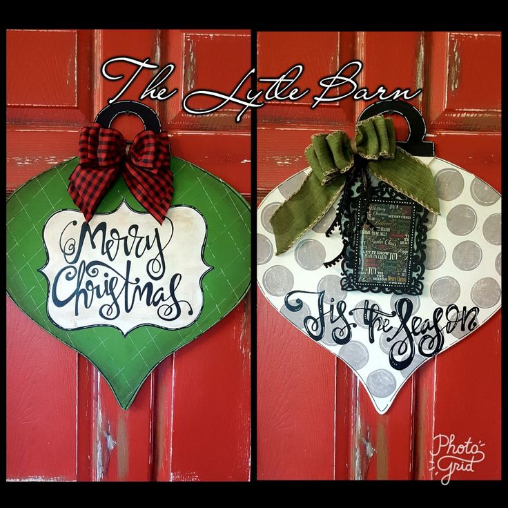 christmas door hangers 2017 handpainted wooden signs diy christmas door hanger
