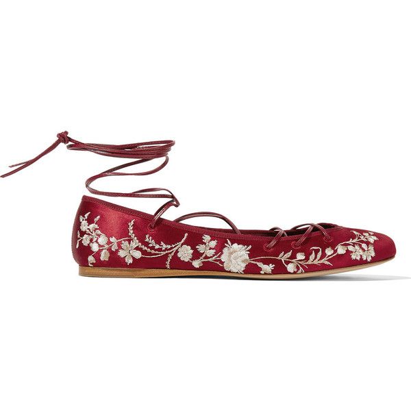 satin lace up ballet flats