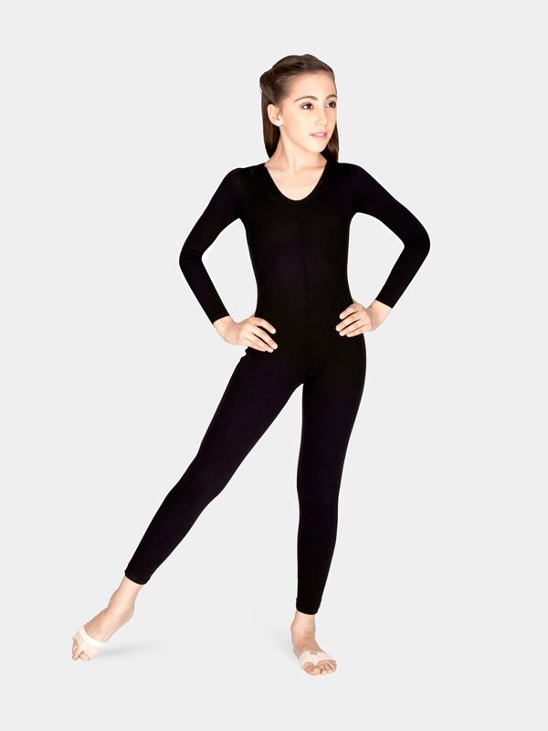 YOMOSA Unitards for Women Black Bodysuit High Neck Zip One Piece Full Body for Dance Cosplay Party