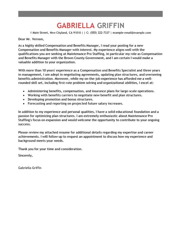 best compensation and benefits cover letter examples livecareer - compensation and benefits manager sample resume best compensation and benefits cover letter examples livecareer - compensation and benefits manager sample resume