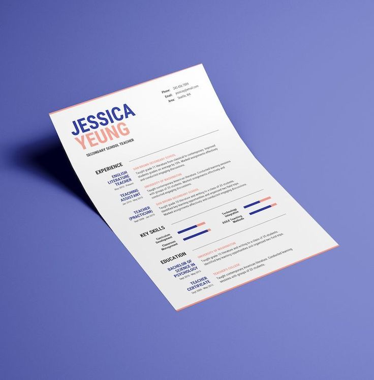 best color palette for resume