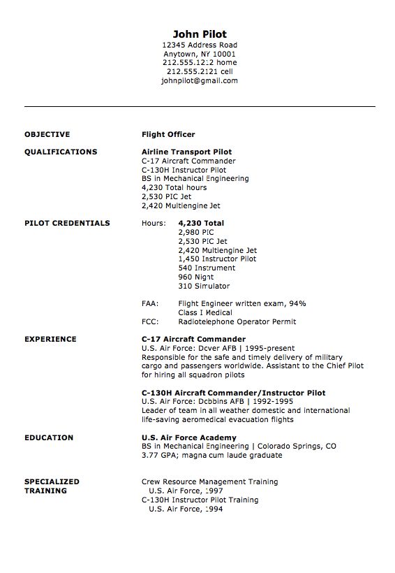 Sample Airline Pilot Resume , Professional Resume Template For Word
