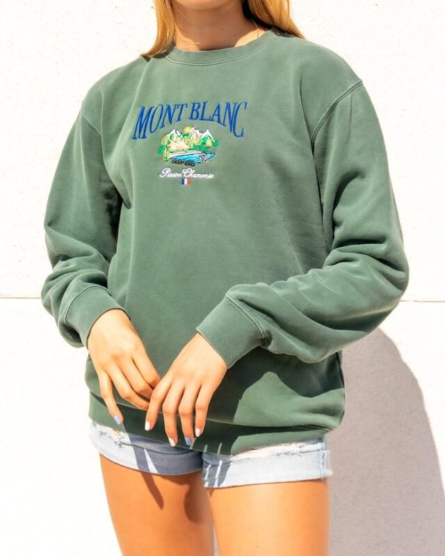 Mont Blanc Vintage Unisex Sweatshirt Sweatshirts Vintage Crewneck Sweatshirt Unisex Sweatshirt