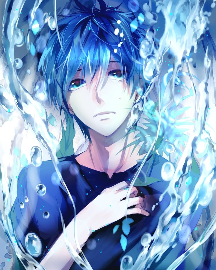Anime guys with blue hair