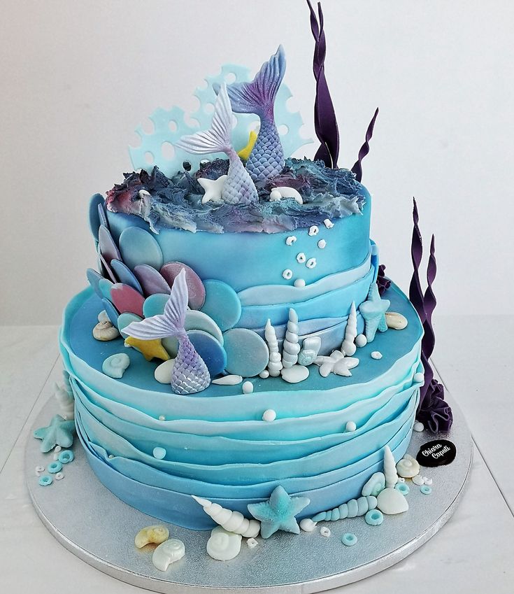 Torta sirene Torte, Torte sirena, Pasta di zucchero