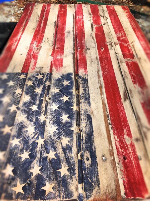 Rustic Pallet Flag Distressed American Home Rustic Pallet Flag Distressed American Home