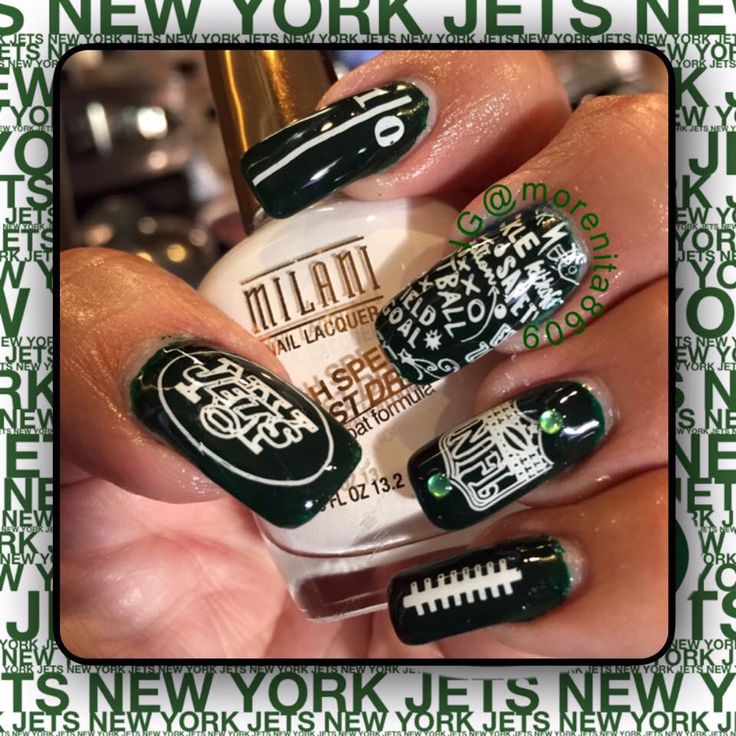 Let S Go Jets Rooting For My Team The New York Jets Nfl Nflnails Nyjets Footballnails Gangreen Nailart Green Football Nails Nfl Nails Nail Stamper Let S Go Jets Rooting For My Team The New York Jets Nfl Nflnails Nyjets Footballnails Gangreen Nailart Green Football Nails Nfl Nails Nail Stamper