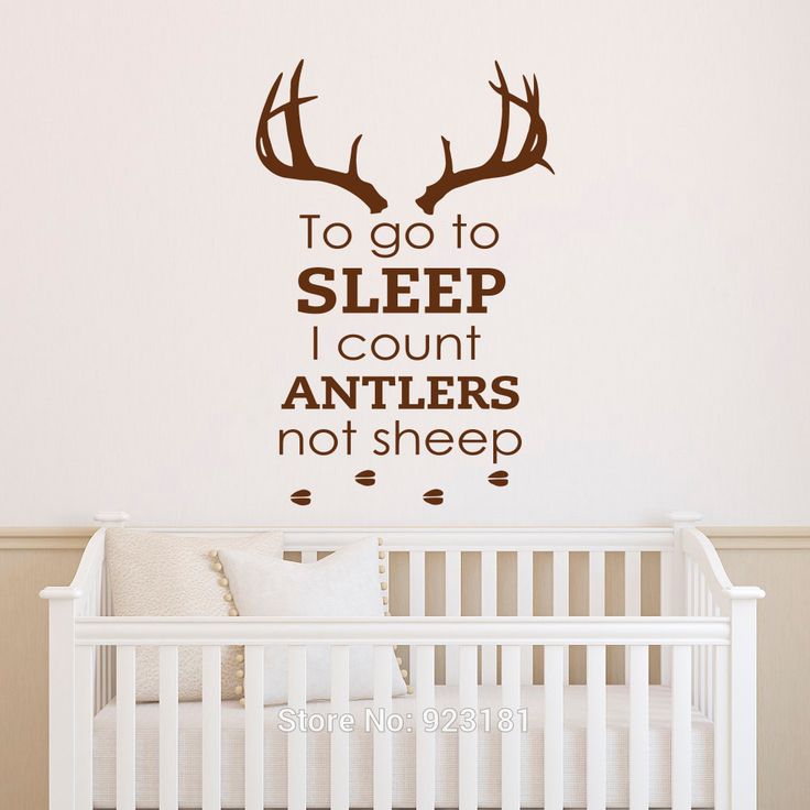 Best 25 Deer Themed Nursery Ideas On Pinterest Woodland Baby To Go Sleep I Count Antlers Not Sheep Wall Words Decal Sticker Boy S Room Nursery