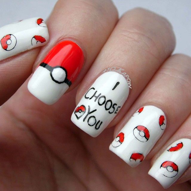 13 Best Pokemon Nail Art Images On Pinterest Nailart, Gel Nail My 2nd nerdy Valentines nail art and also my 2nd entry to - 13 Best Pokemon Nail Art Images On Pinterest Nailart, Gel Nail