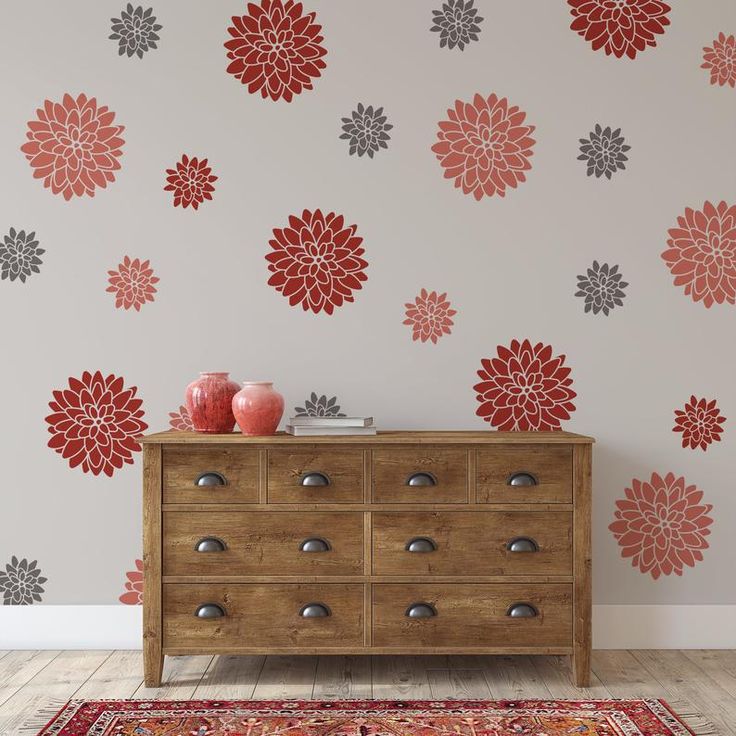 Dahlia Floral Pattern Wall Stencil Create your Own Space Etsy in 2021 Dahlia Floral Pattern Wall Stencil Create your Own Space Etsy in 2021