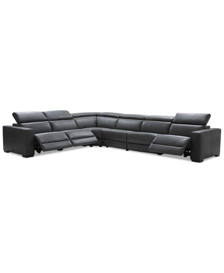 Furniture Nevio 6-pc Leather | Reclining sectional, Power reclining