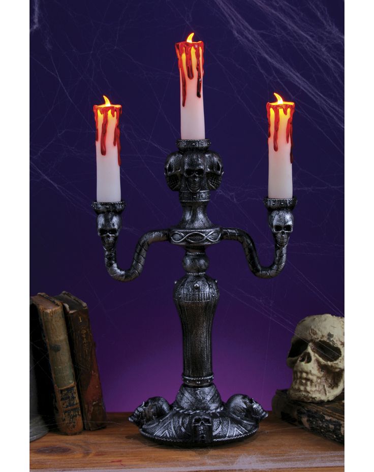 ideas for spooky halloween decorations 14 inch led candelabra