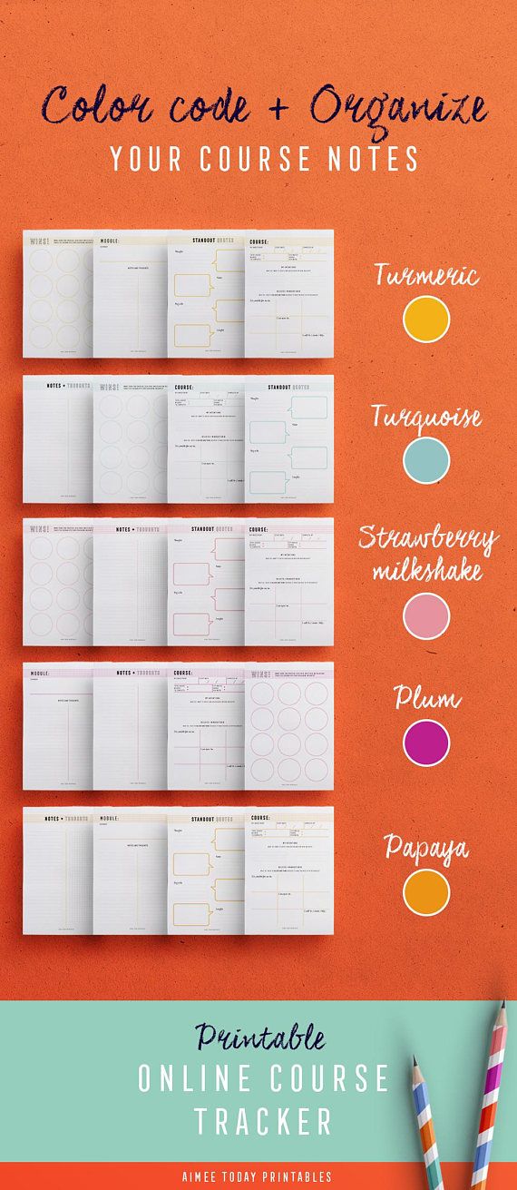 online course tracker kit printables to help you make progress on