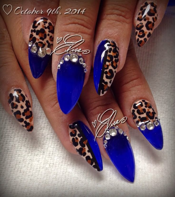 Best 25+ Leopard Nails Ideas On Pinterest Leopard Nail Designs Blue, leopard print & rhinestone nail art #thenailsbyelisa - Best 25+ Leopard Nails Ideas On Pinterest Leopard Nail Designs