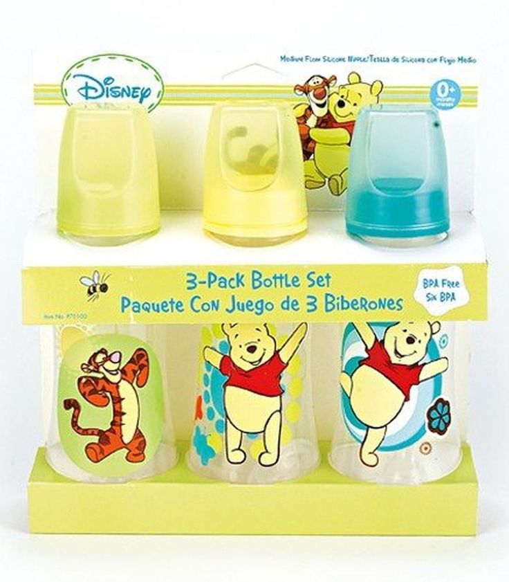 blue//yellow Winnie the Pooh Jumping Joyful 3-Pack Bottles one size