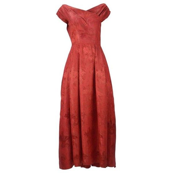 vintage red ball gown