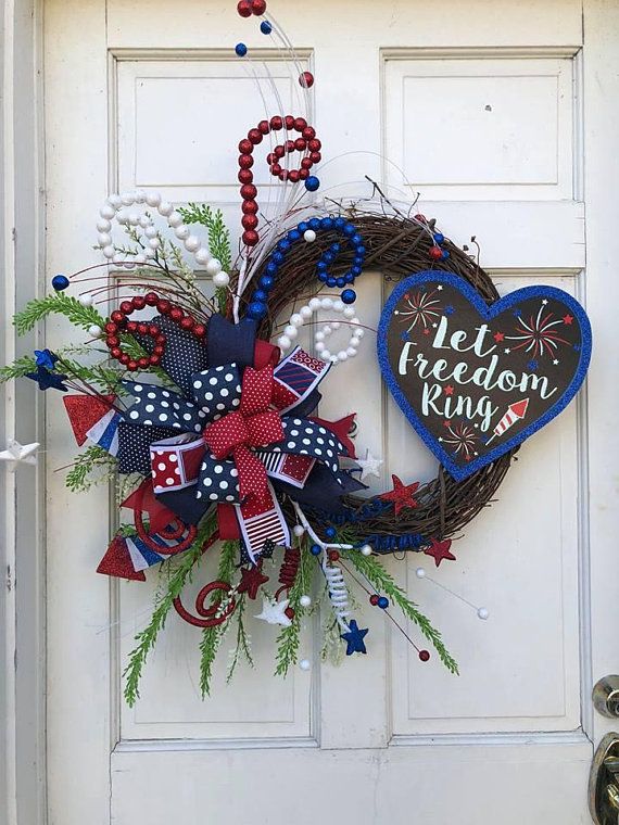 4th July grapevine wreath