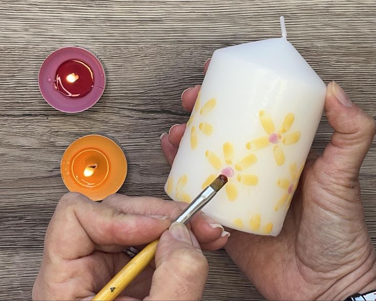 Candle Painting How To Paint Candles Using Wax In 2024 Painted Candle Painting How To Paint Candles Using Wax In 2024 Painted