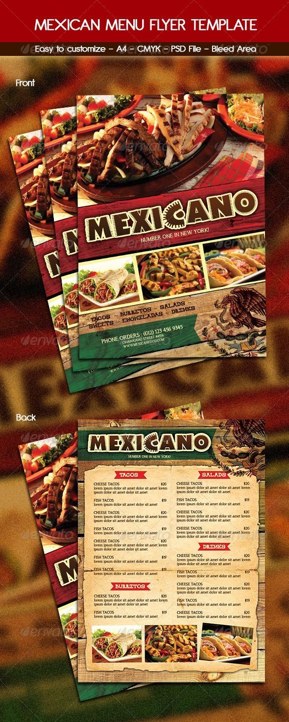restaurant menu template foodmenu template designs graphic mexican menu templates