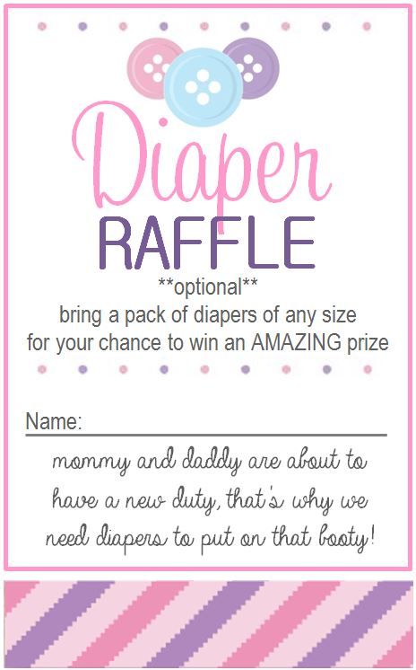 actual diaper raffle invite insert my creation feel diaper shower invitation