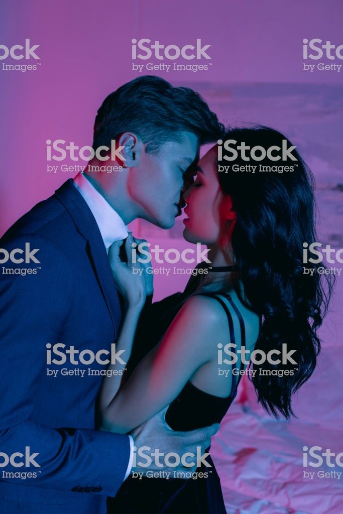 Beautiful Passionate Couple Kissing In Dark Room In 2020