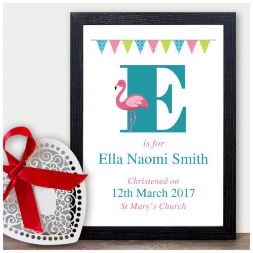 Baby Girl Goddaughter Christening Nursery Gift Personalised Baby Name Gift
