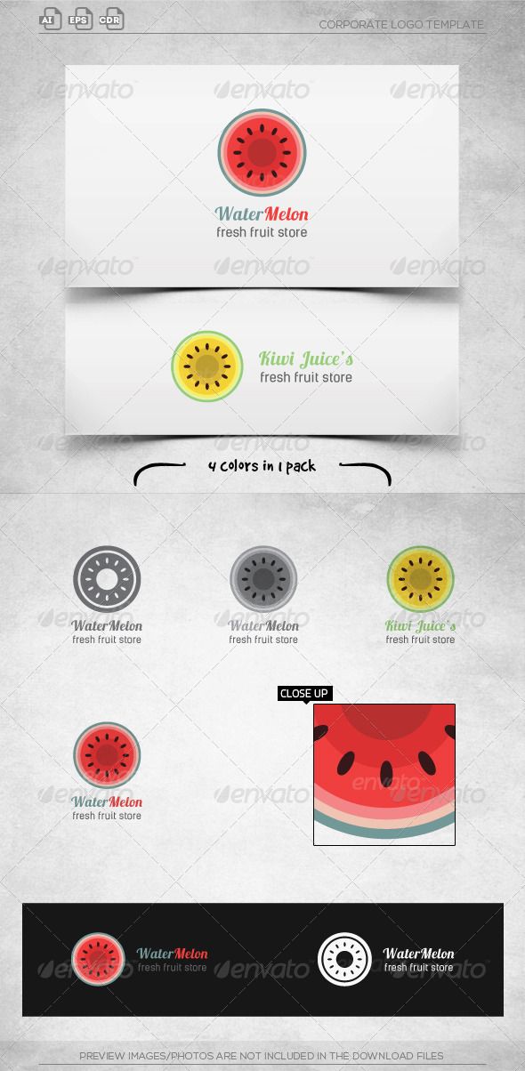 fresh fruit logo template300dpi cmyk print ready easy to customize and
