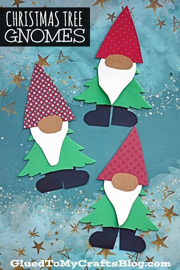 Christmas Tree Gnome Kid Craft Crafts Xmas Christmas Tree Gnome Kid Craft