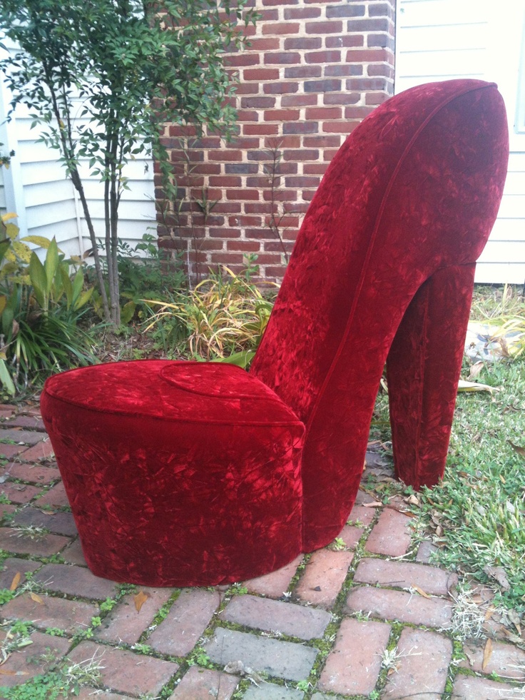 Handmade Solid Red High Heel Shoe Chair Shoes Handmade Solid Red High Heel Shoe Chair, Red And Black High Heel Shoe Chair