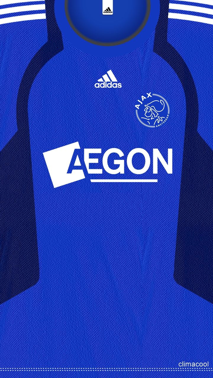 Blue Adidas Soccer Jersey with White Stripes